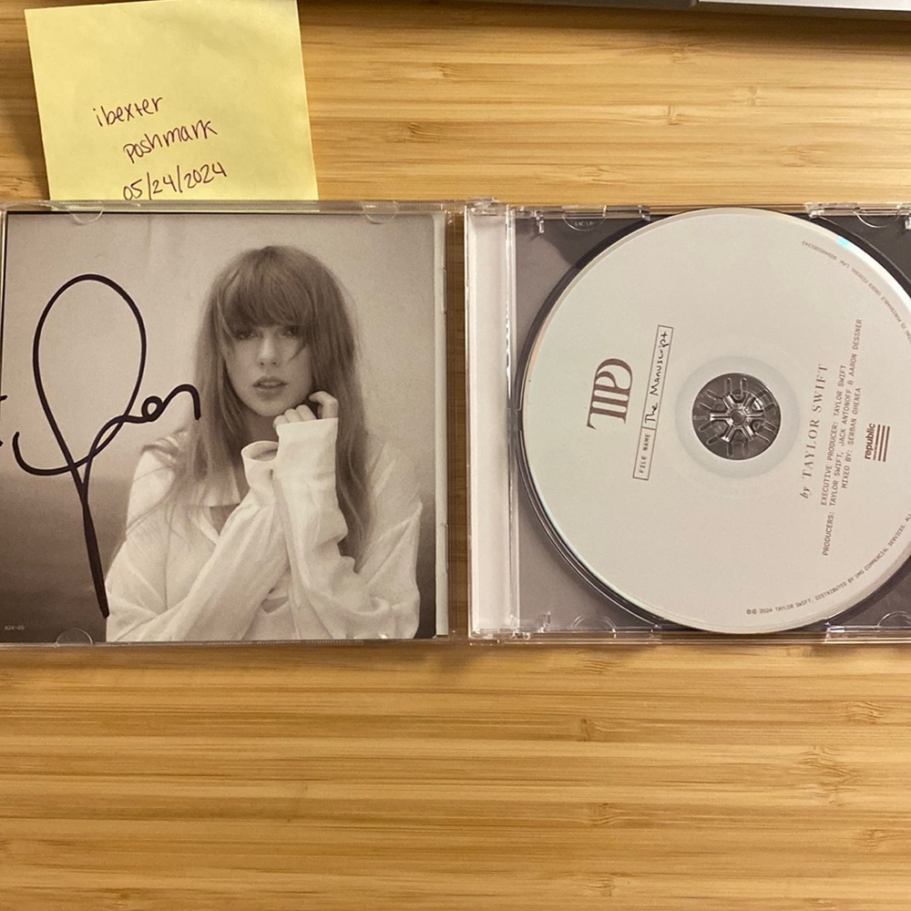 The Tortured Poets Department CD + Track The Manuscript With Hand Signed Photo